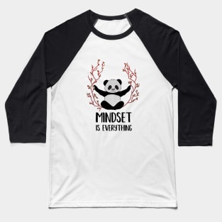 Panda Yoga, Meditation, Mindset Motivational Quote Baseball T-Shirt